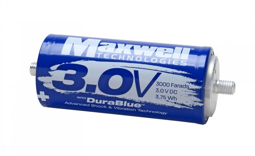 Maxwell Technologies Sektöründe Önde gelen Büyük Ultrakapasitör Hücresi Hattına ek olarak 3-Volt Ultrakapasitör Hücresini sunuyor